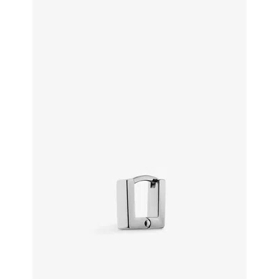 Miansai Mens Polished Silver Scatola Sterling-silver Single Huggie Hoop Earring
