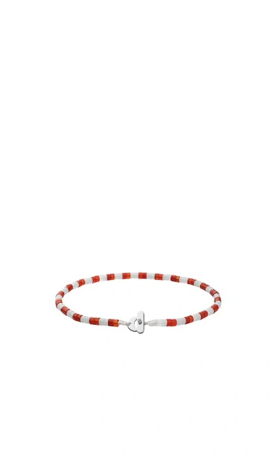 Miansai Kai Carnelian Bracelet In 红色&白色