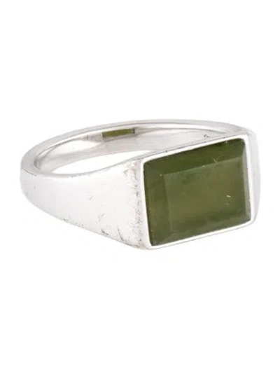Pre-owned Miansai Lennox Jasper Signer Ring In Multi