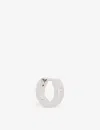 Miansai Mens Silver 4mm Rhodium-plated Sterling-silver Single Huggie Earring In Silver