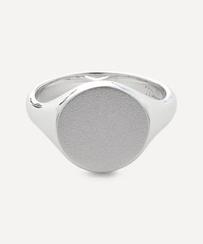 Miansai Mens Sterling Silver Wells Signet Ring