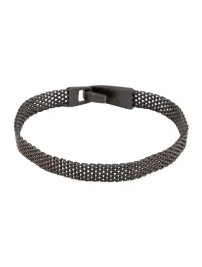 Pre-owned Miansai Mesh Chain Bracelet, 7" In Silver