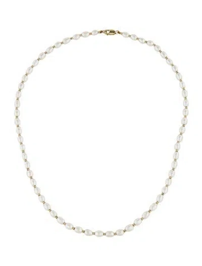 Pre-owned Miansai Pearl Choker Necklace, 15" In Multi