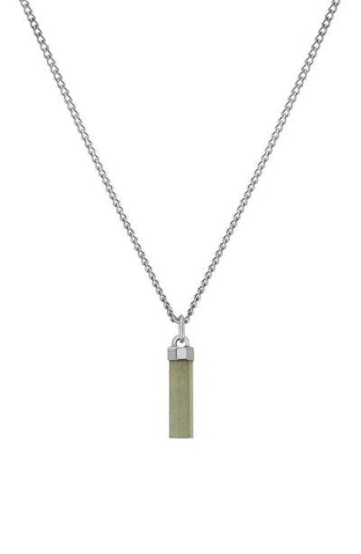 Miansai Remi Aventurine Pendant Necklace In Silver