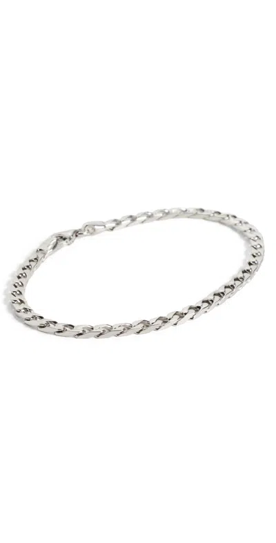 Miansai Sterling Silver Cuban Chain Bracelet 4mm Polished Silver