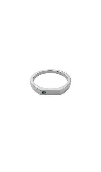 Miansai Thin Geo Agate Ring In Orange