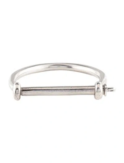 Pre-owned Miansai Thin Screw Cuff Bracelet, 6" In Multicolor