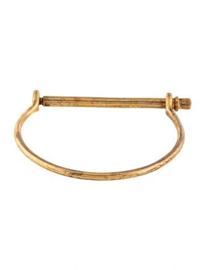 Pre-owned Miansai Thin Screw Cuff Bracelet, 6.25" In Multi