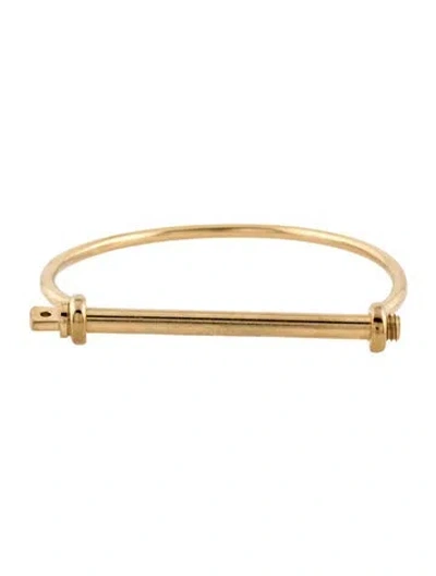 Pre-owned Miansai Thin Screw Cuff Bracelet, 6.25" In Multicolor