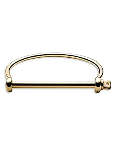 Miansai Thin Screw Cuff Bracelet In Polished Gold