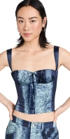 Miaou Agnes Corset Treading Blue In Treading Blue
