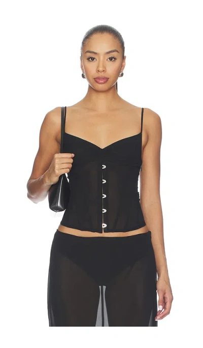 Miaou Alessia Corset Top In 블랙
