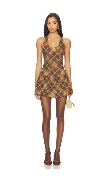 Miaou Alice Dress In Brown