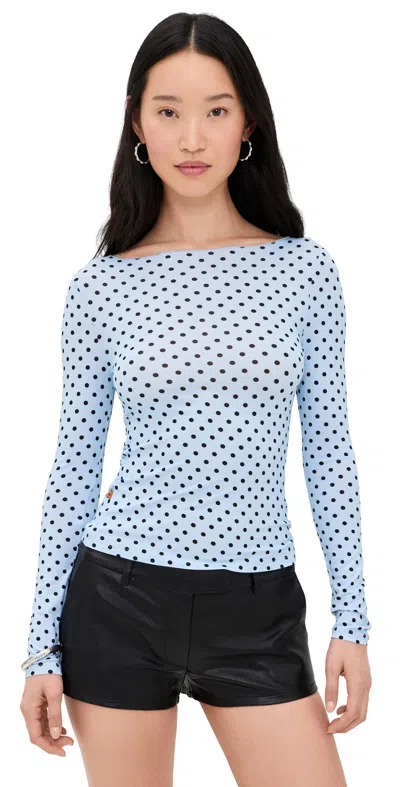 Miaou Amelia Top Blue Small Dot