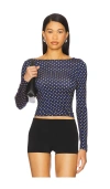Miaou Navy Amelia T-shirt In Navy