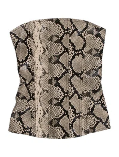 Pre-owned Miaou Animal Print Crew Neck Top In Multi