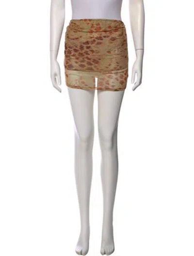 Pre-owned Miaou Animal Print Strapless Top In Black