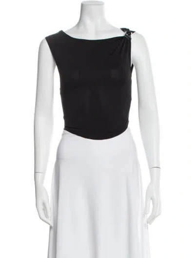 Pre-owned Miaou Asymmetrical Sleeveless Top In Gray