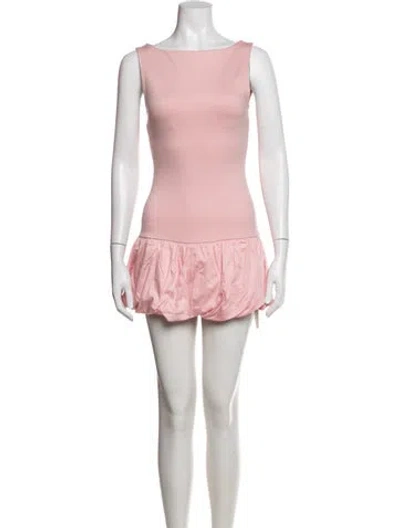 Pre-owned Miaou Bateau Neckline Mini Dress W/ Tags In Pink
