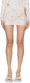 Miaou Beige & Off-white Chloe Miniskirt In Baroque Tan