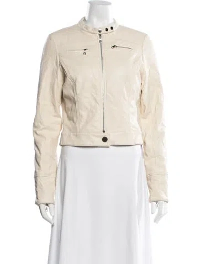 Pre-owned Miaou Biker Jacket In Neutral