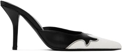 Miaou Black & White Giaborghini Edition June Mules In 5025 Black - White