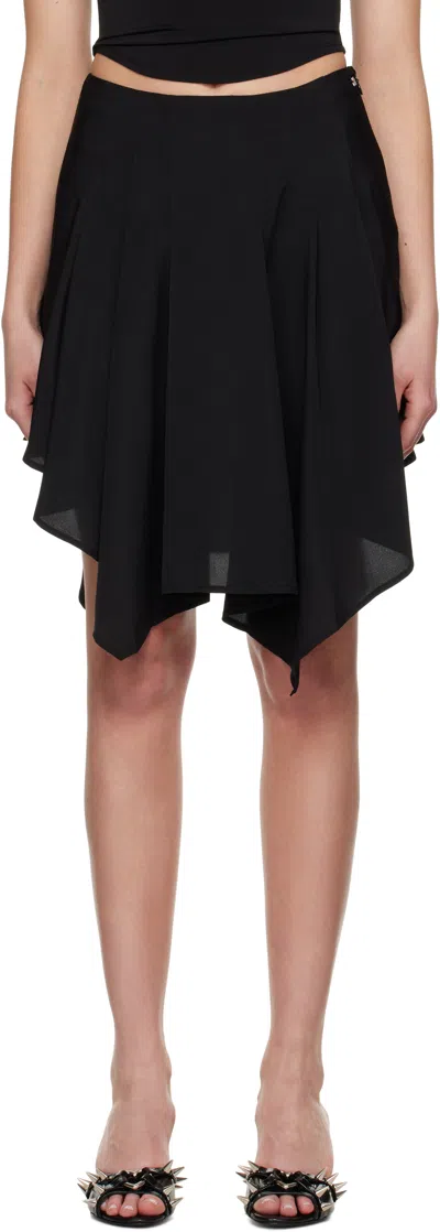 Miaou Black Ty Midi Skirt