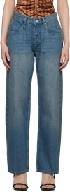 Miaou Blue Echo Baggy-fit Jeans In Echo Denim