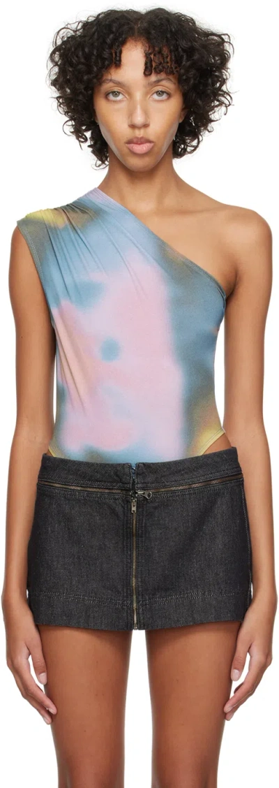 Miaou Blue Jade Bodysuit In Cosmos
