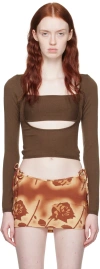 Miaou Brown Delphine Sweater In Chestnut