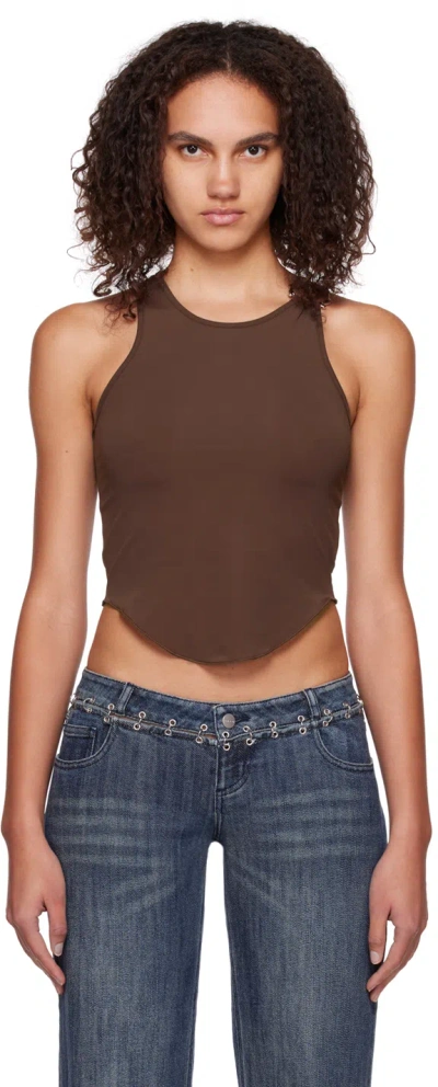 Miaou Brown Hannah Jewett Edition Bobbi Tank Top In Umber
