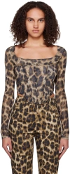 Miaou Brown Leopard Maude Tank Top In Niki