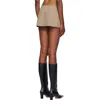 Miaou Brown Micro Miniskirt In Neutral