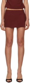 Miaou Micro Mini Skirt In Russet