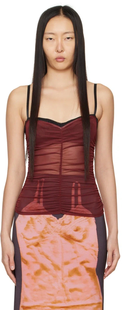 Miaou Burgundy Renzo Tank Top In Red