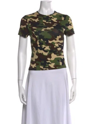 Pre-owned Miaou Camouflage Print Crew Neck T-shirt In Pink
