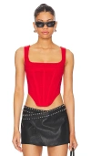 Miaou Campbell Corset In 绯红