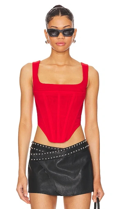 Miaou Campbell Corset In Scarlet