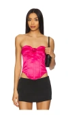 Miaou Carmen Corset In 梅红