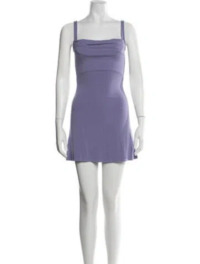 Pre-owned Miaou Cowl Neck Mini Dress In Purple