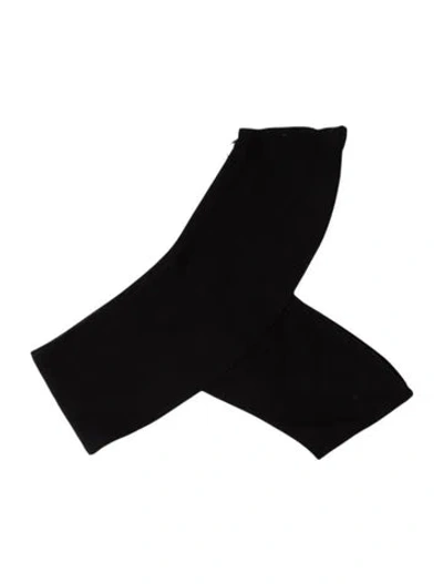 Pre-owned Miaou Crew Neck Long Sleeve Crop Top In Black