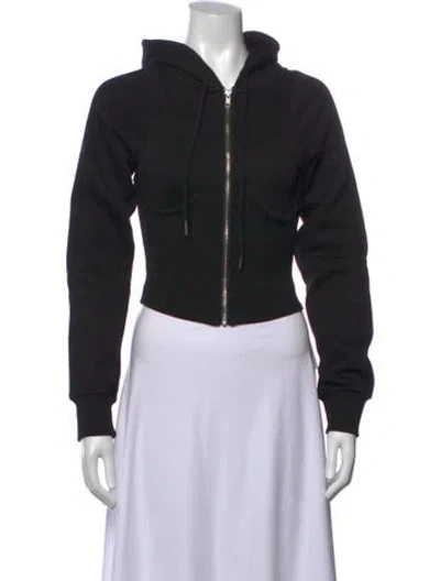Pre-owned Miaou Crew Neck Long Sleeve Hoodie In Black