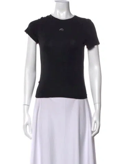 Pre-owned Miaou Crew Neck Short Sleeve T-shirt In Black
