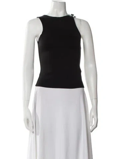 Pre-owned Miaou Crew Neck Sleeveless Top In Black