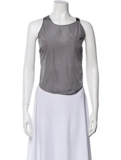 Pre-owned Miaou Crew Neck Sleeveless Top In Blue