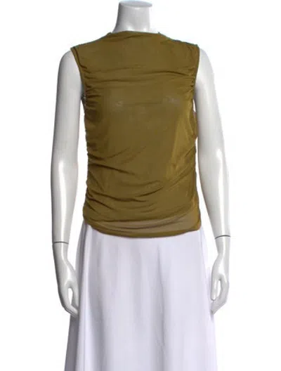 Pre-owned Miaou Crew Neck Sleeveless Top In Green