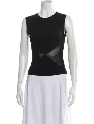 Pre-owned Miaou Crew Neck Sleeveless Top W/ Tags In Black