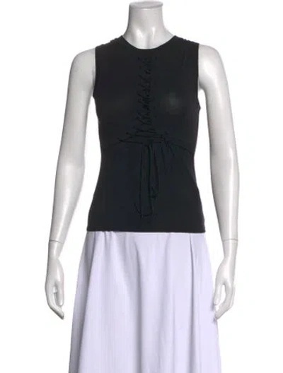 Pre-owned Miaou Crew Neck Sleeveless Top W/ Tags In Black