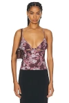 Miaou Ellie Top In Medan Paisley Burgundy