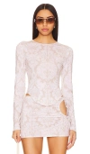 Miaou Etta Top In Baroque Tan
